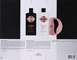 Set - Syoss Keratin Set (shampoo/440ml + cond/440ml + brush/1p) — photo N3