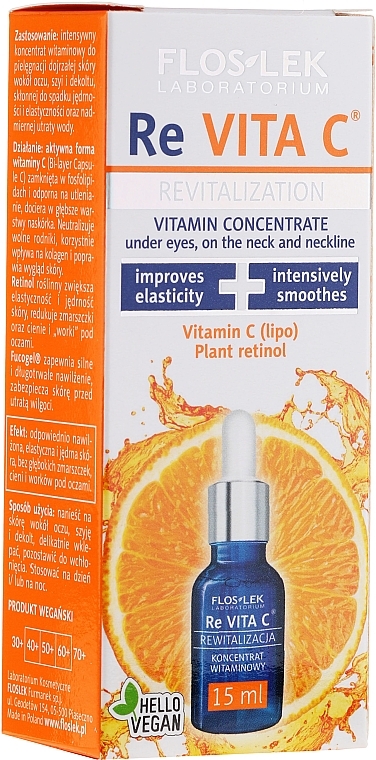Concentrate for Eyes and Decollete - Floslek Revita C 40+ — photo N1