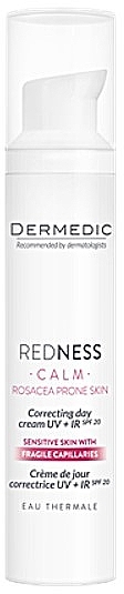 Correcting Day Face Cream - Dermedic Redness Calm Correcting Day Cream UV + IR — photo N1