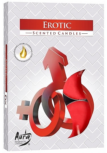 Tea Light Set 'Erotica' - Bispol Aura Erotic Scented Candles — photo N1
