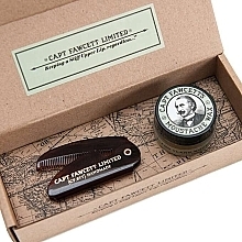 Set - Captain Fawcett Moustache Wax & Folding Pocket Moustache Comb (CF.87T) (wax/15ml + comb/1pcs) — photo N1