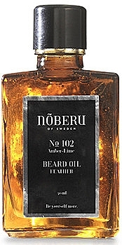 Beard Oil - Noberu Of Sweden №102 Amber Lime Feather Beard Oil — photo N1