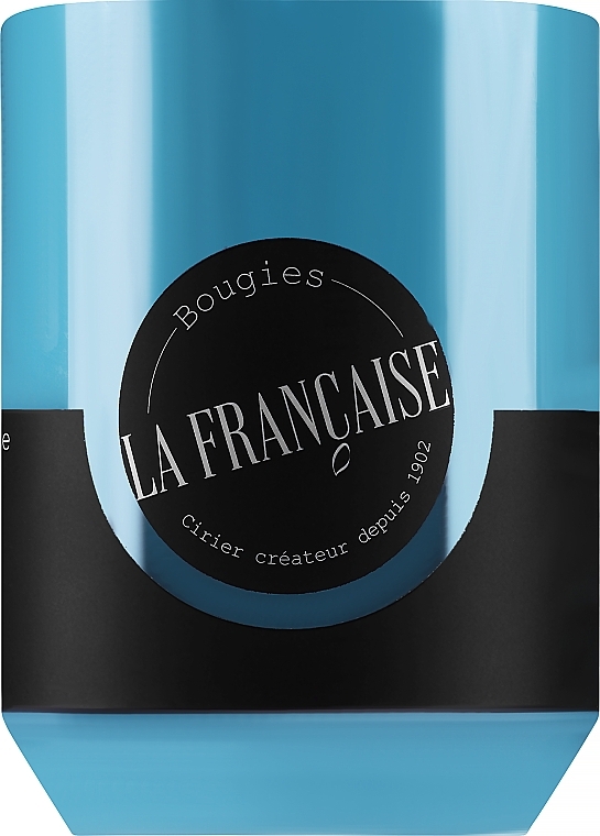 Scented Candle 'Blue Monoi' - Bougies La Francaise Monoi Blue Scented Pillar Candle 45H — photo N1