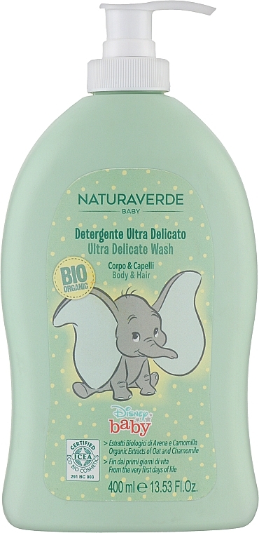 Shower Gel & Shampoo - Naturaverde Bio Disney Baby Ultra Delicate Wash — photo N2