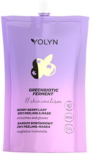 Face Peeling Mask 'Blueberry' - Yolyn Berry Berry Lady 2 In 1 Peeeling-Mask — photo N1