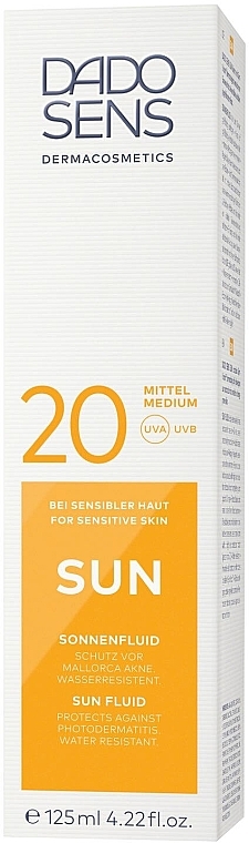 Sunscreen Fluid for Sensitive Skin - Dado Sens Sun Fluid SPF 20 — photo N2