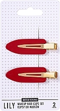 Fragrances, Perfumes, Cosmetics Hair Clip Set, 2 pcs. - Sister Young Lily Red