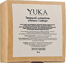 Sulfate-Free Solid Shampoo "Lemon & Ginger" - Yuka — photo N1