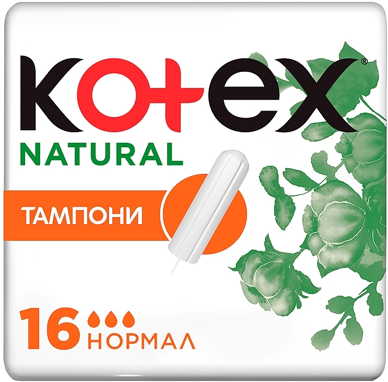 Normal Tampons, 16 pcs - Kotex Natural — photo N1