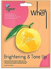 Fragrances, Perfumes, Cosmetics Facial Sheet Mask - Simply When Vegan Citron Brightening & Tone Up Mask
