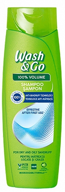 Anti-Dandruff Shampoo with ZPT Technology - Wash&Go 100% Volume — photo N1