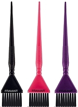 Coloring Brush Set, black, purple, pink - Framar Needle Coloring Brush — photo N1