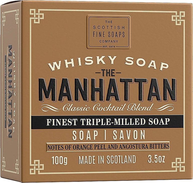 ソープ - Scottish Fine Soaps ザ マンハッタン ウイスキー ソープ、箱入り — photo N1