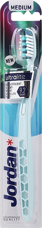 Toothbrush, medium, light blue - Jordan Ultralite Adult Toothbrush Medium — photo N1