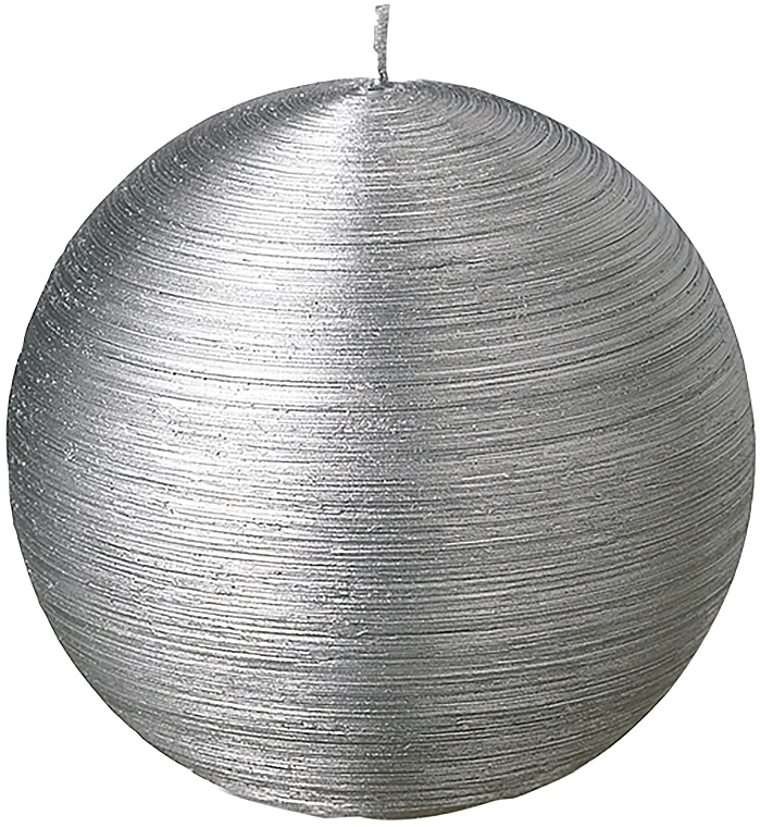 Ball Candle, diameter 8 cm - Bougies La Francaise Ball Candle Argent — photo N1