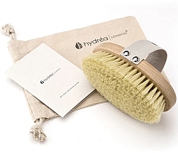 Cactus Fibre Bristles Dry Massage Brush with Bag - Hydrea London Professional Spa Dry Body Brush Cactus Bristle With Travel Bag — photo N1