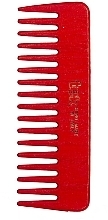 Fragrances, Perfumes, Cosmetics Small Hair Comb with Wide Teeth, red - Tek