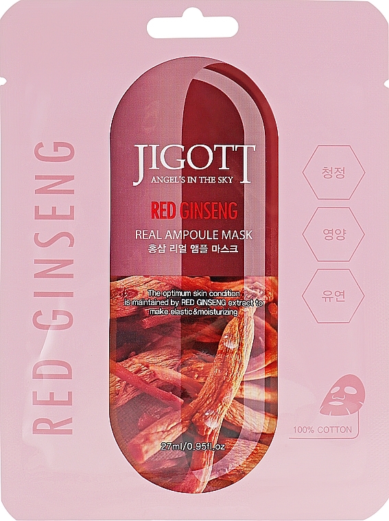 Red Ginseng Ampoule Mask - Jigott Ginseng Real Ampoule Mask — photo N3