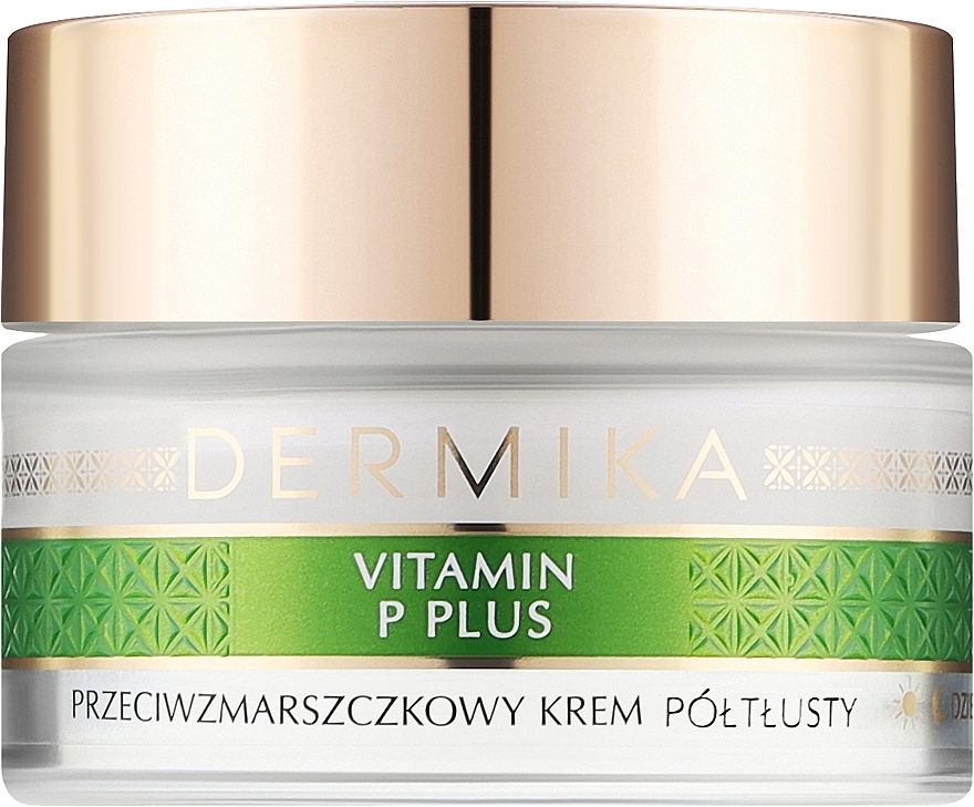 Hypoallergenic Anti-Wrinkle Cream - Dermika Vitamin P Plus Face Cream — photo N1
