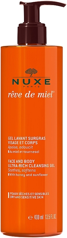 Universal Gel "Honey Dream" - Nuxe Reve de Miel Face And Body Ultra Rich Cleansing Gel — photo N1