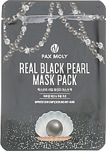 Fragrances, Perfumes, Cosmetics Sheet Mask with Black Pearl Extract - Pax Moly Real Black Pearl Mask Pack