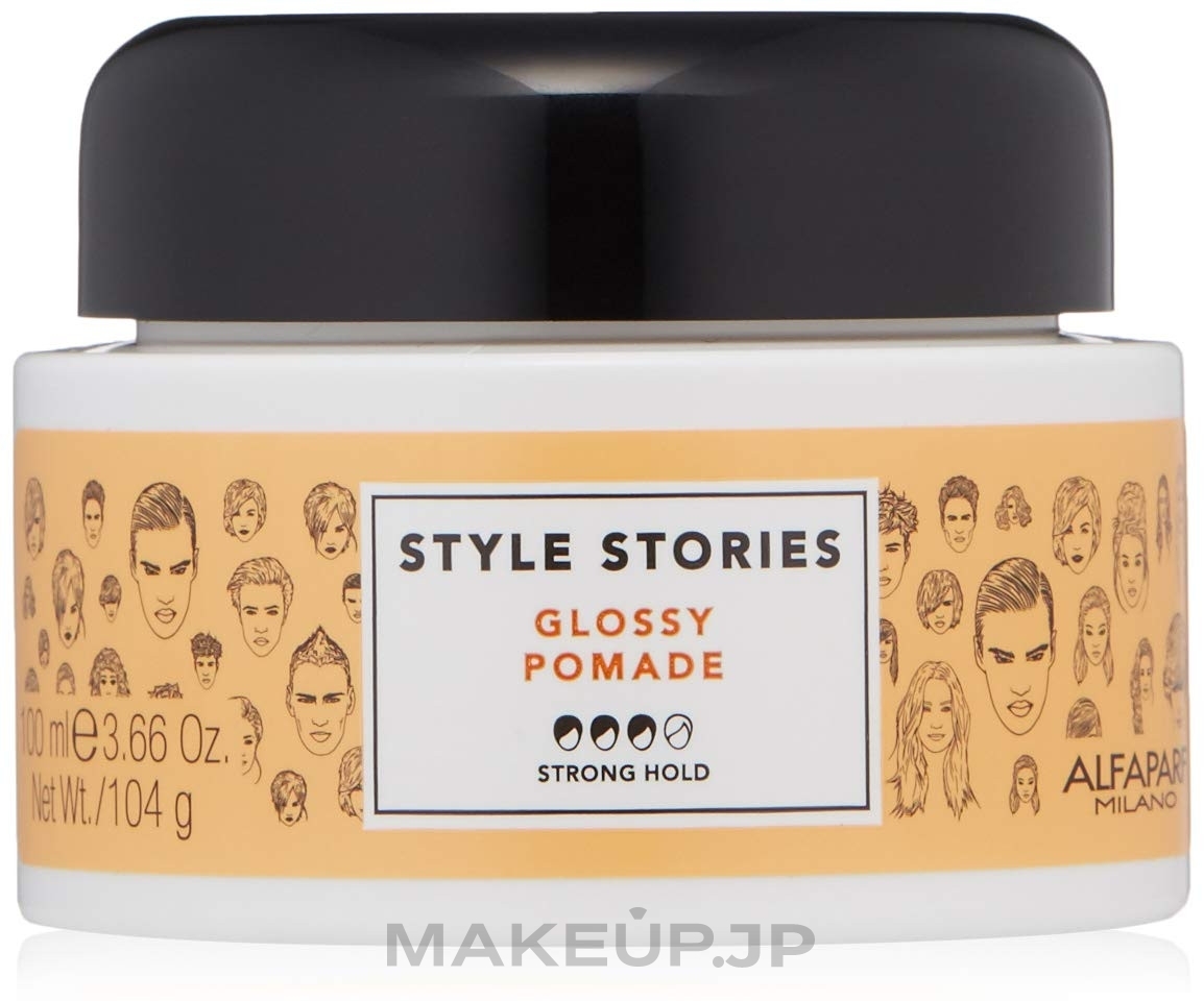 Strong Hold Hair Pomade - Alfaparf Milano Style Stories Glossy Pomade Strong Hold — photo 100 ml