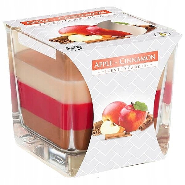 Scented Three-Layer Candle in Glass 'Apple & Cinnamon' - Bispol Scented Candle Apple & Cinnamon — photo N1