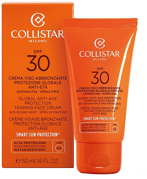 Anti-Age Spots Cream - Collistar Global Anti-Age Protection Tanning Face Cream SPF 30 — photo N2