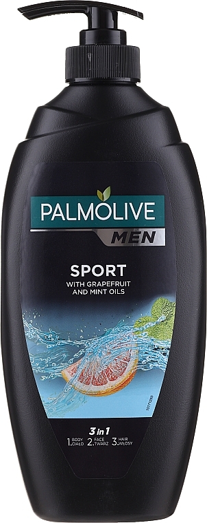 3in1 Shower Gel - Palmolive Sport Naturals With Grapefruit And Mint Oils — photo N3