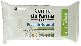 Fragrances, Perfumes, Cosmetics Sensitive Skin Baby Wipes, 56 pcs - Corine de Farme Baby Fresh And Natural