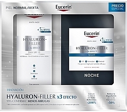 Fragrances, Perfumes, Cosmetics Set - Eucerin Hyaluron-Filler 3x Effect (day/cr/50ml + night/cr/50ml)