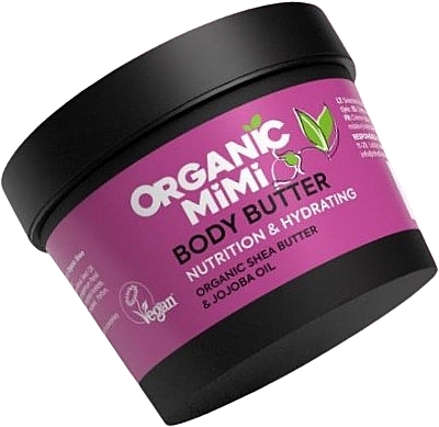 Shea & Jojoba Nourishing and Moisturizing Body Butter - Organic Mimi Body Butter Nutrition & Hydrating Shea & Jojoba — photo N1