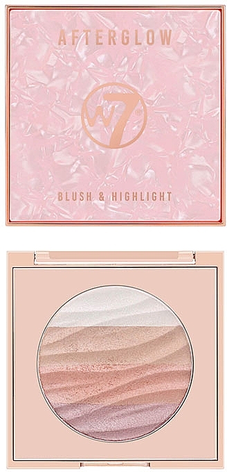 Face Palette - W7 Highlighter And Powder Blush Afterglow — photo N1