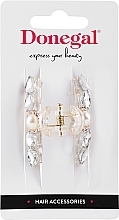 Fragrances, Perfumes, Cosmetics Hair Clip FA-5725, white with stones - Donegal