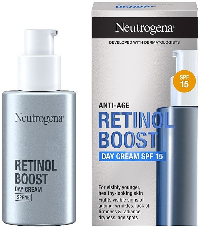 Day Face Cream - Neutrogena Anti-Age Retinol Boost Day Cream SPF 15 — photo N1