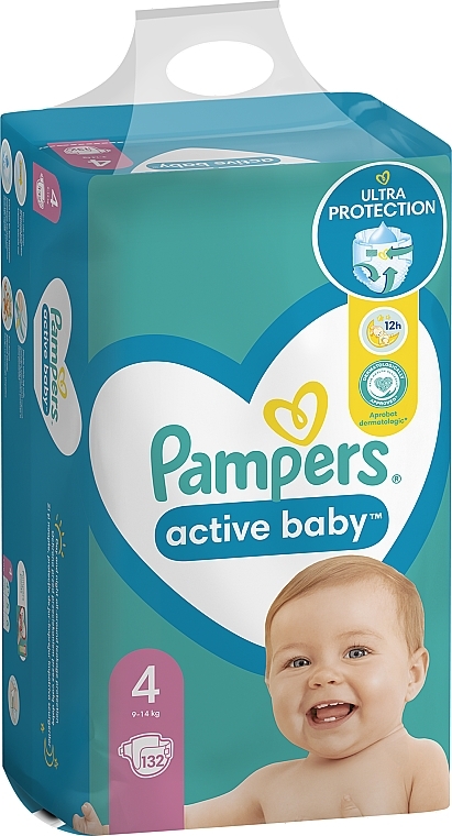 Diapers 'Active Baby' 4 (9-14 kg), 132 pcs - Pampers — photo N11