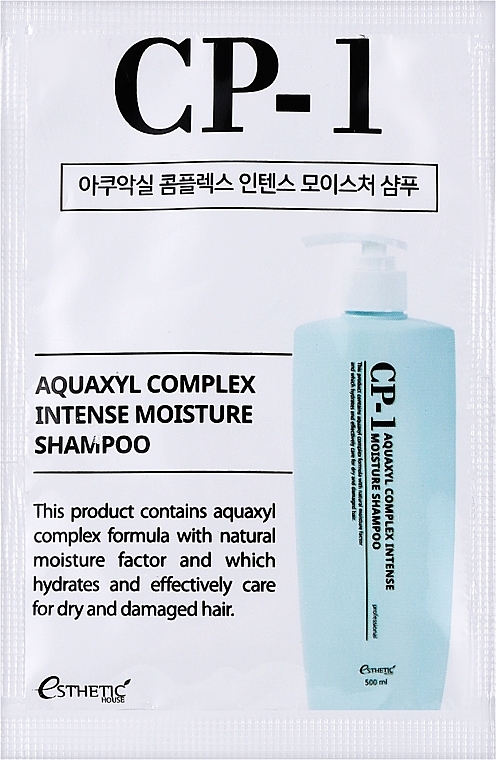 Moisturising Hair Shampoo - Esthetic House CP-1 Aquaxyl Complex Intense Moisture Shampoo (sample) — photo N1