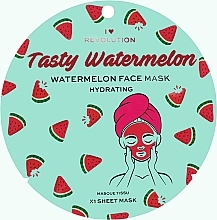 Moisturizing Sheet Mask - I Heart Revolution Watermelon Hydrating Printed Sheet Mask — photo N1