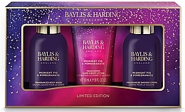 Fragrances, Perfumes, Cosmetics Set - Baylis & Harding Midnight Fig & Pomegranate Luxury Bathing Mini Treats Gift Set (b/wash/100 ml + sh/cr/100 ml + h/b/lot/100 ml)
