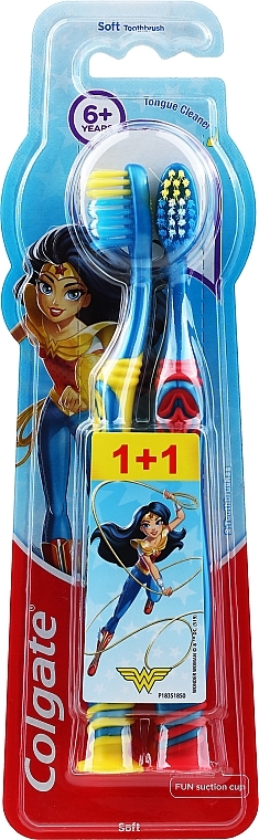 Kids Toothbrush, 6+ years, soft, blue yellow + blue red - Colgate Kids Soft Toothbrush — photo N2