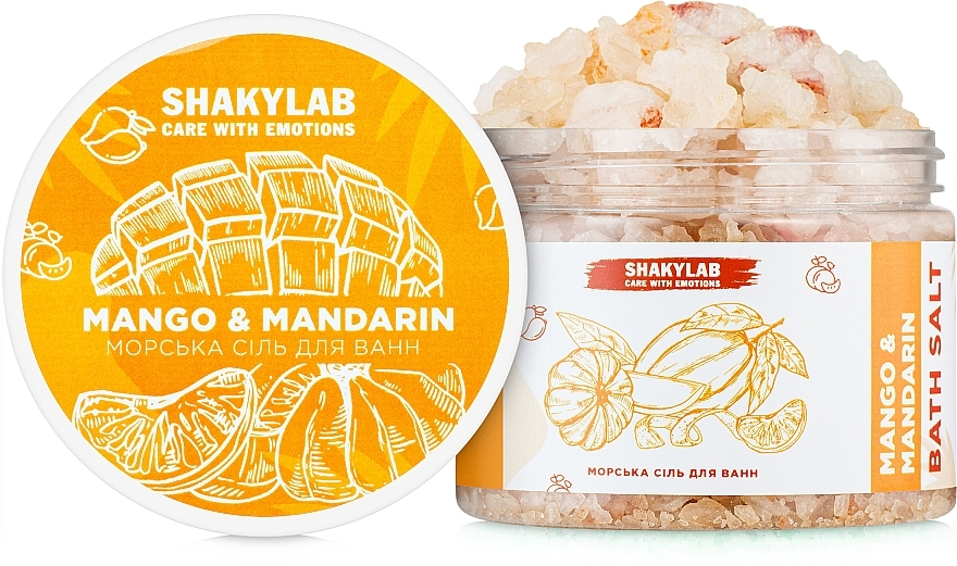 Bath Sea Salt "Mango & Mandarin" - SHAKYLAB Natural Bath Salt — photo N3