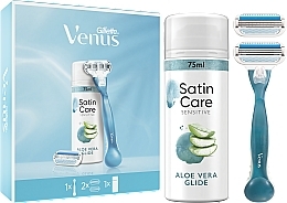 Set - Gillette Venus Smooth (razor/1pc + refil/2pcs + shave/gel/75ml) — photo N1