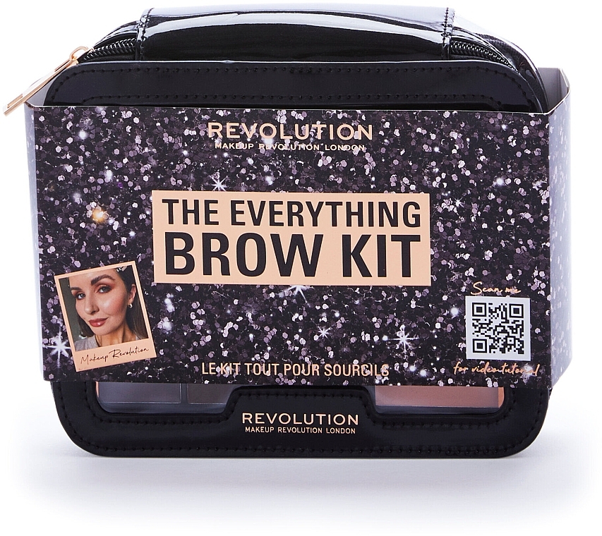 Set, 8 products - Makeup Revolution “The Everything” Brow Kit Gift Set — photo N1