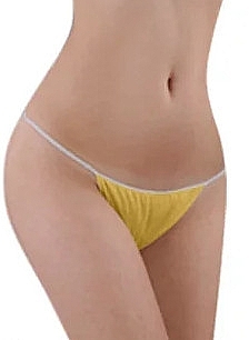 Spanbond String Panties for SPA, yellow - Doily — photo N2