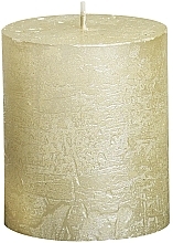 Fragrances, Perfumes, Cosmetics Cylindrical Candle Metallic Ivory, 80/68 mm - Bolsius Candle