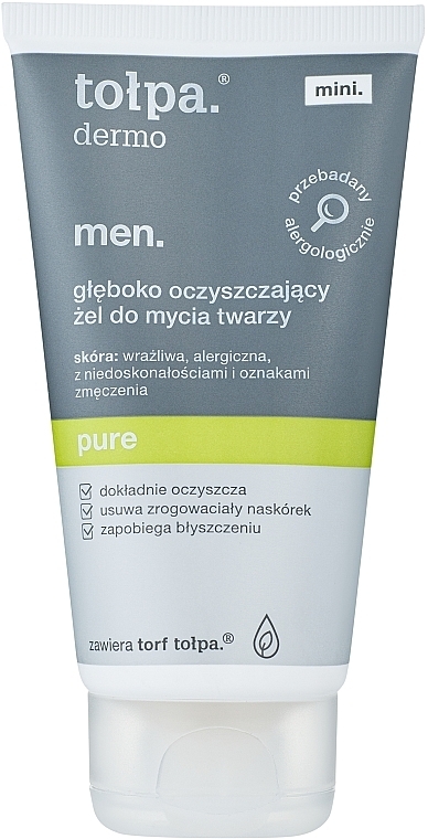 Deep Cleansing Gel - Tolpa Dermo Men Pure Gel — photo N1