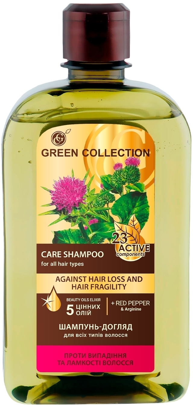 Anti Hair Loss & Brittleness Shampoo - Green Collection — photo 500 ml