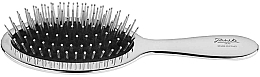 Hair Brush 22x7 cm, chrome - Janeke Chromium Hair Brush — photo N1