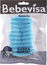 Face & Body Sponge "Blueberry" - Bebevisa Konjac Sponge — photo N1