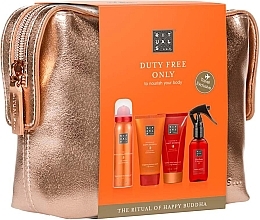 Fragrances, Perfumes, Cosmetics Set - Rituals The Ritual of Happy Buddha (sh/gel/50ml + b/cr/70ml + spray/50ml + scr/70ml + bag)